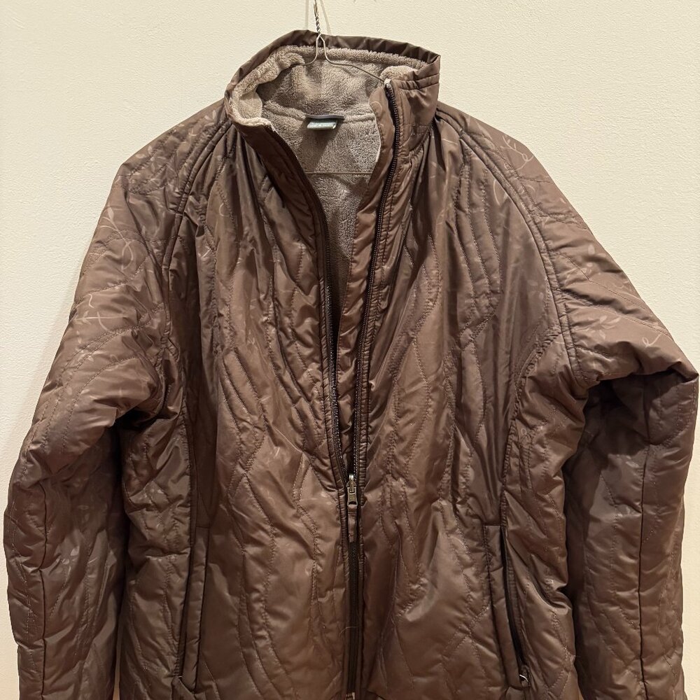 Brown White Sierra Winter-Ski Jacket – Women’s Size Large